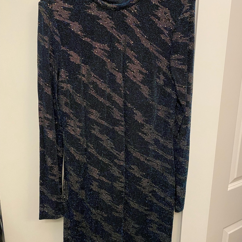 Blue and Gold Top Shop Dress